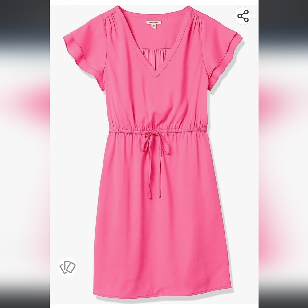 Goodthreads Ruffle/Flutter-Sleeve Georgette Dress - Picture 5 of 5
